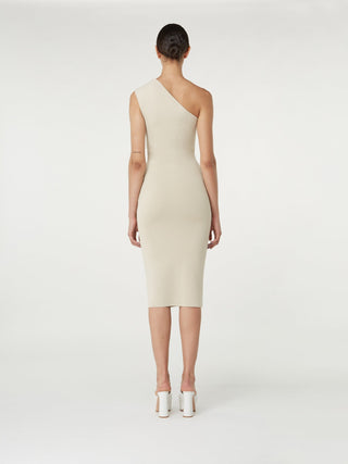 Asymmetric Elegance One-Shoulder Midi Dress