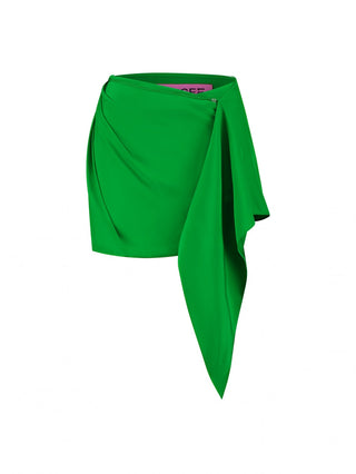 Emerald Draped Mini Skort