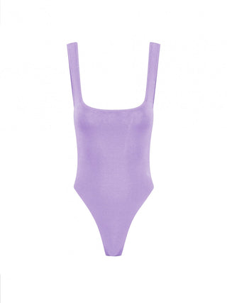 Lavender Elegance Square Neck Bodysuit