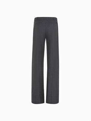 Pinstripe Wide-Leg Trousers