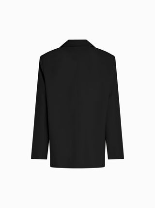 "Timeless Black Double-Breasted Blazer"