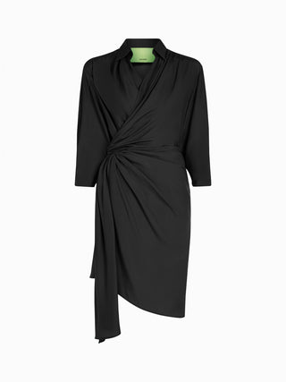 Elegant Black Wrap Dress