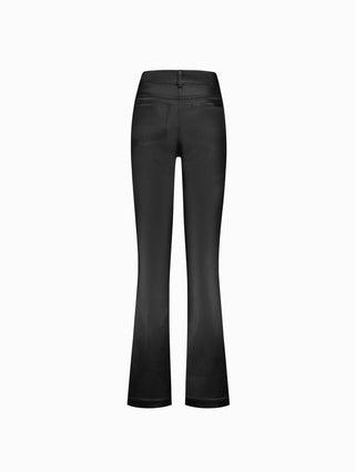 "Midnight Elegance High-Waisted Flared Trousers"