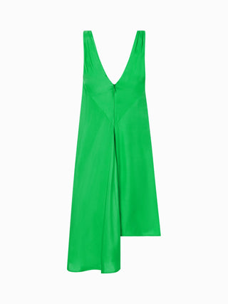 Emerald Elegance Asymmetric Knot Dress