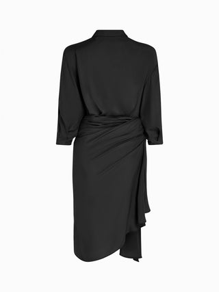 Elegant Black Wrap Dress