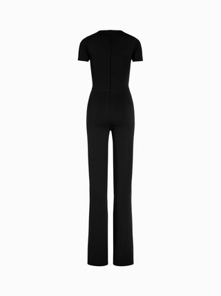 Sleek Black Tailored Jumpsuit