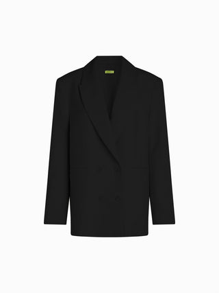 "Timeless Black Double-Breasted Blazer"