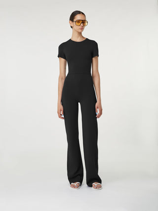 Sleek Black Tailored Jumpsuit